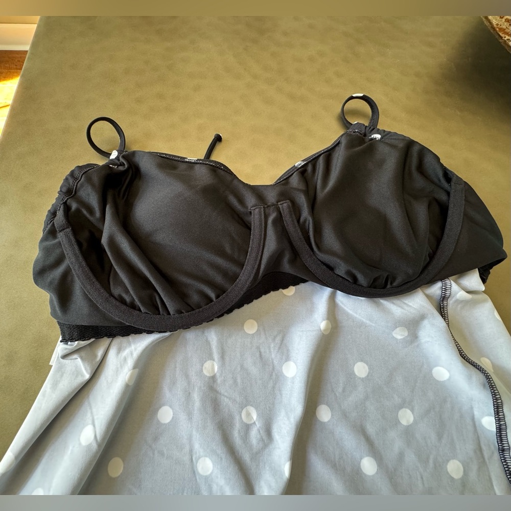 Land’s End Tankini, Size 16, Black & White Polka Dot - Picture 7 of 9